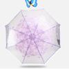 Fashion Automatic Cute Sakura Rain Umbrella Transparent Three-fold Umbrella Cherry Blossom Mushroom Sakura Umbrella Rain Gear