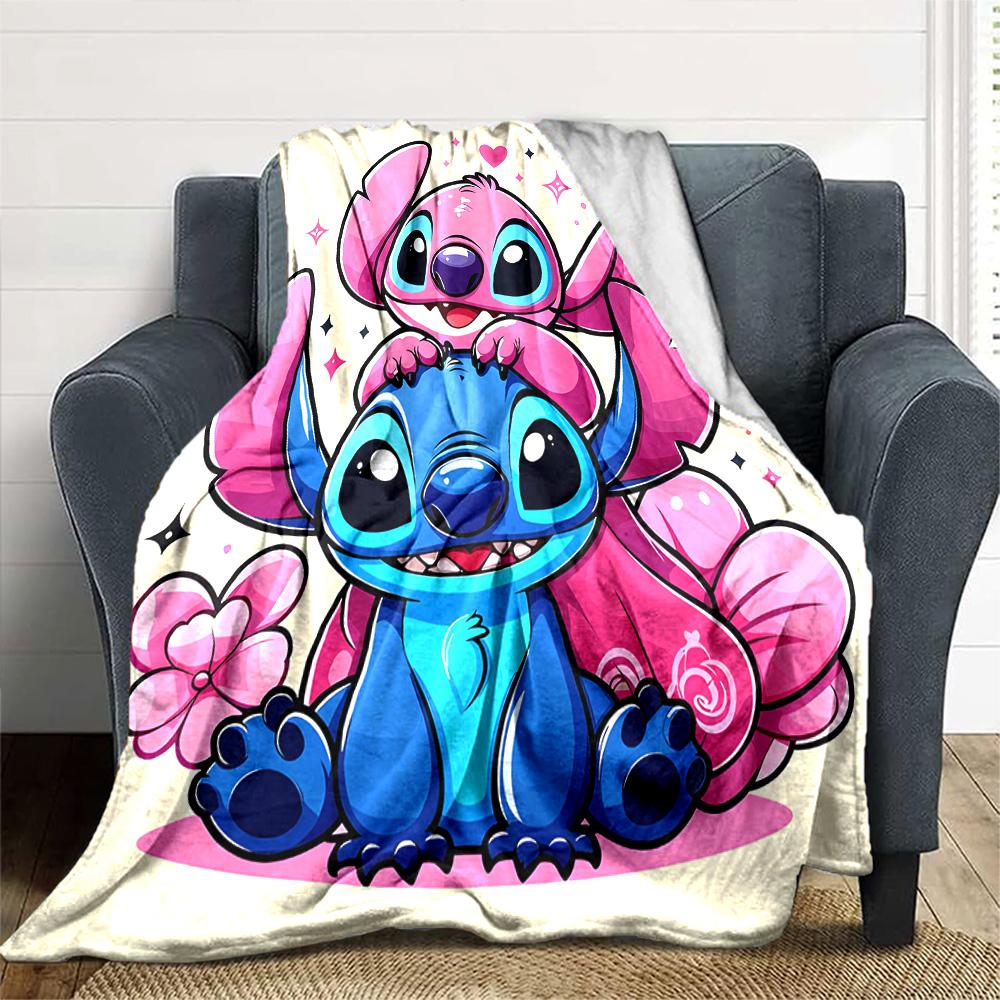 1pc S-Stitch13 Blanket, Gift, for Men and Women, Soft Blanket, Good for Sofa Bed Couch Travel, Lightweight Flannel Blanket