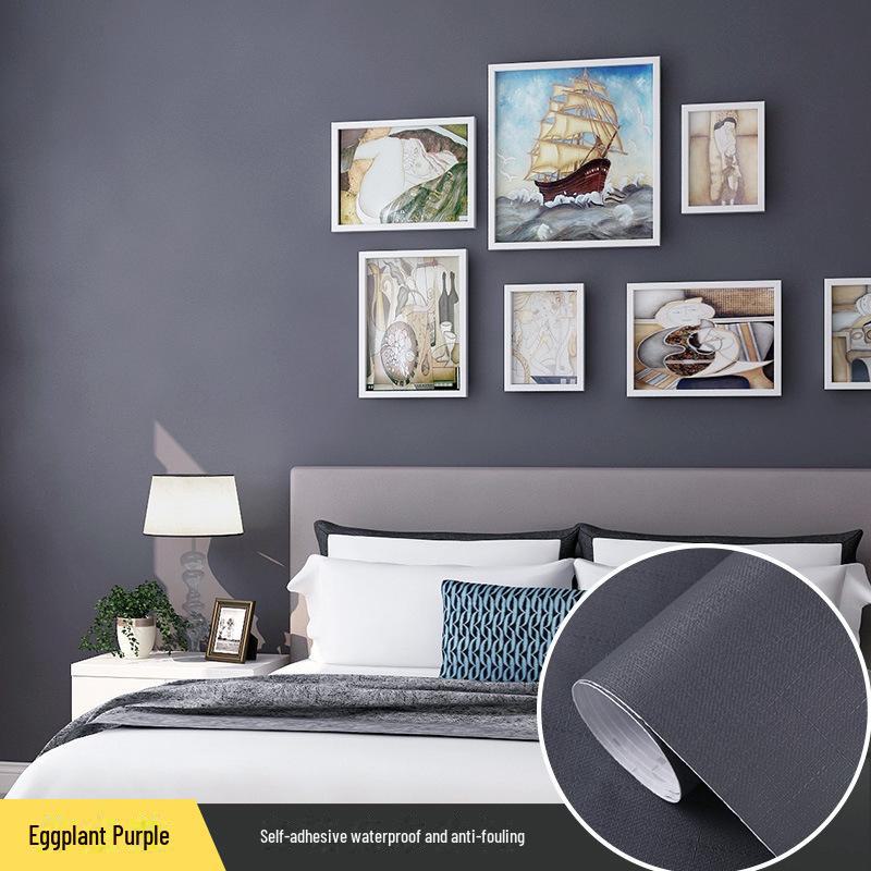 Self-Adhesive Solid Color PVC Wallpaper for Bedroom and Home Décor