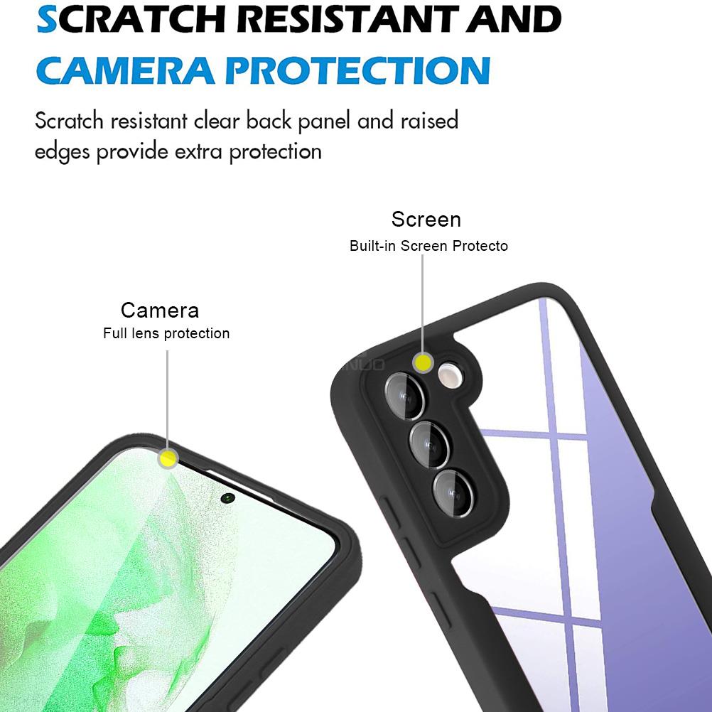 360 Full Protection Case for Samsung Galaxy S22 Ultra S21 S22 Plus A51 A72 A52 A32 A12 M12 A53 A33 Double-Sided TPU Phone Case