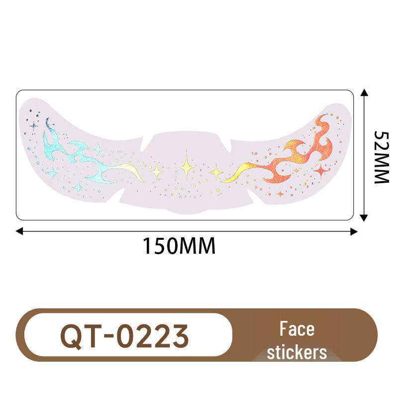 Holographic Waterproof Temporary Freckle and Star Stickers 5.2x15 cm