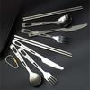 Portable Outdoor Cutlery Household Frosted Knife and Fork Spoon Chopsticks Titanium Tableware Set Camping Cutlery Set DCS002
