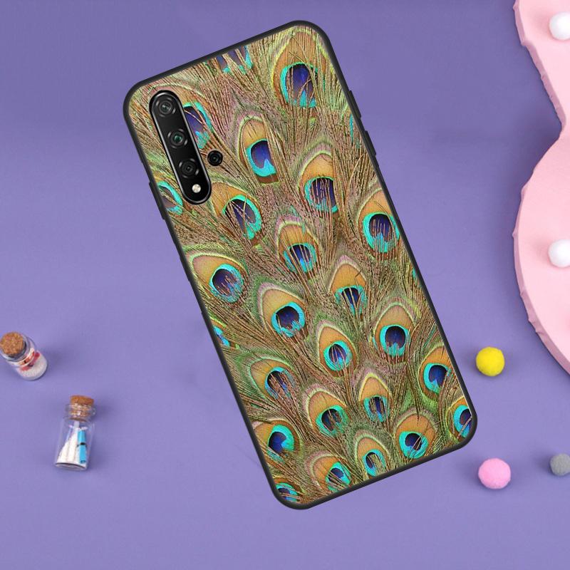 Bird Peacock Feather For Huawei Nova 7i 8i 11i 12i 12s 9 10 SE Y60 Y61 Y70 Y72 Y73 Y90 Y91 P20 P40 P30 Lite Case