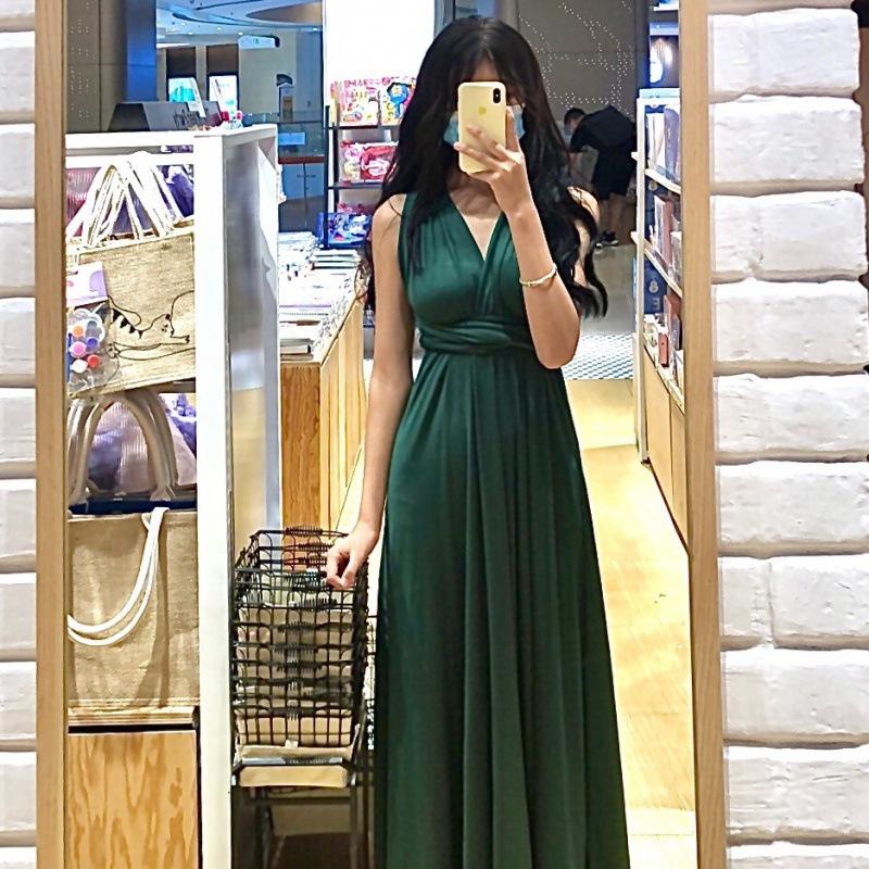 Elegant Purple Backless Halterneck Dress for Birthday Party and Engagement Ceremony