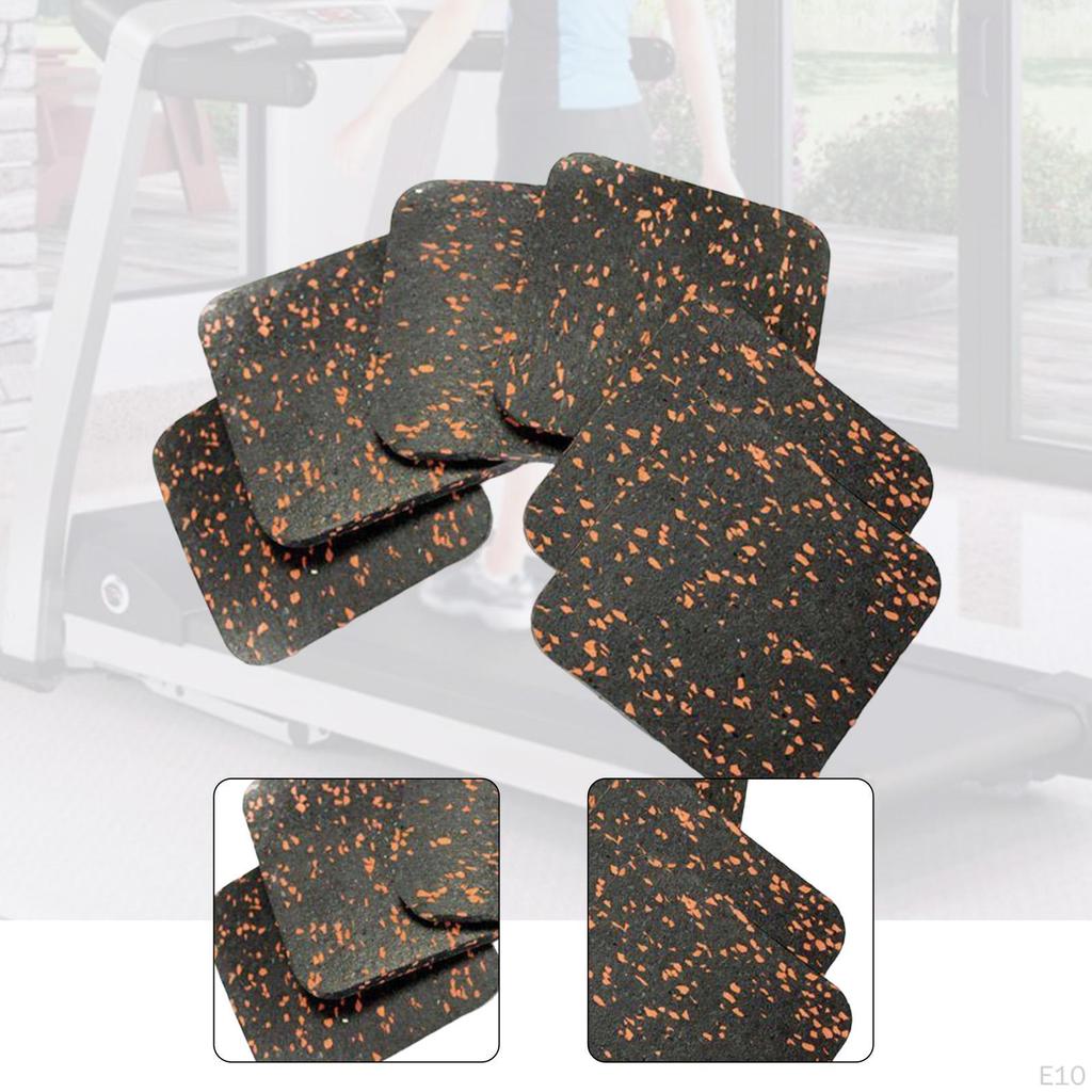 6 Anti-vibration Running Mats, Rubber Pads for Exercise Equipment, Static Pads.