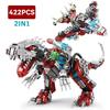 2 IN 1 Jurassic Mechanical Indominus Rex Dinosaur World Model Building Blocks City Fighter Dino Park Bricks Children Toy