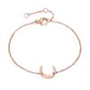 Elegant Gold-Plated Stainless Steel Moon Bracelet - Women's Fashionable Hand Jewelry