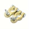 1 Pair Battery Terminal Car Battery Terminal Aluminum Alloy Butterfly Nut Copper Plated Post