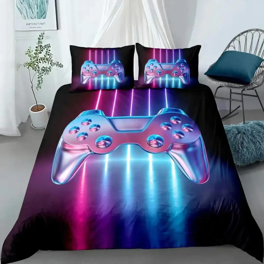 Moderne Technologietrends Gamer Bettwäsche Set Für Erwachsene Kinder Kinder Gamepad Warmer Bettbezug Weiche Bettbezug Hipie Nordic Polyester Bequem