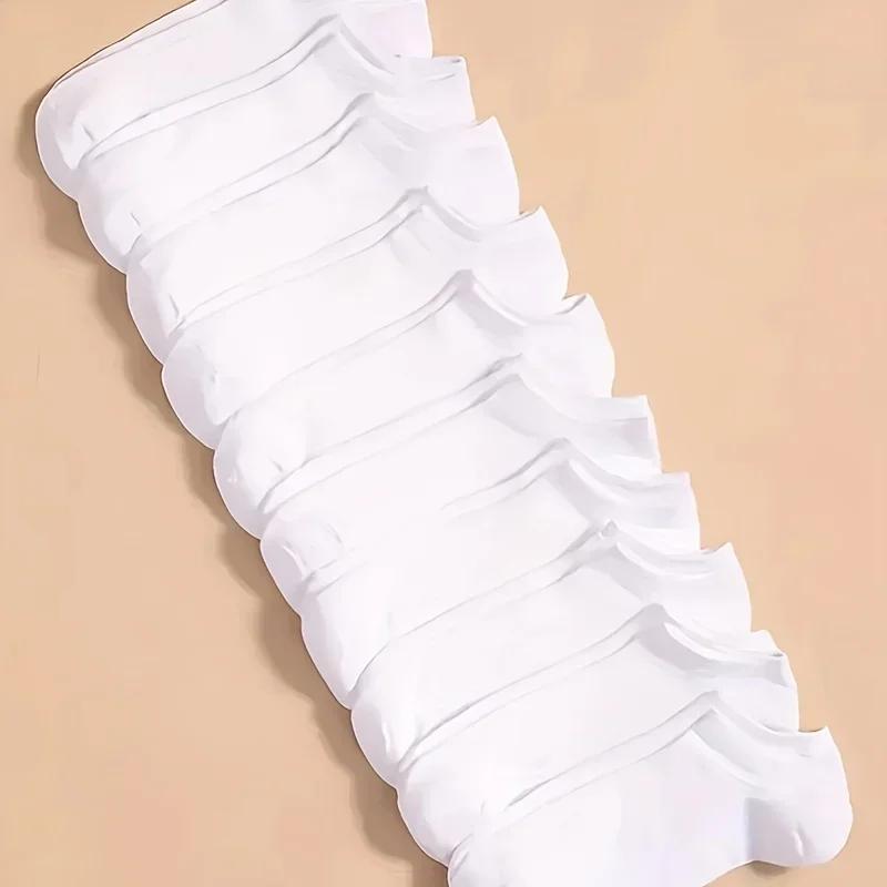 10 or 20 or 40 Pairs Unisex Solid Cotton Socks Men Women Low Cut Ankle Socks Bulk Black White Grey Socks Soft Lightweight