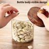 Glass Storage Jars with Wood Lids,Airtight Clear Containers for Kitchen Pantry,Tea,Spices and Coffee Beans