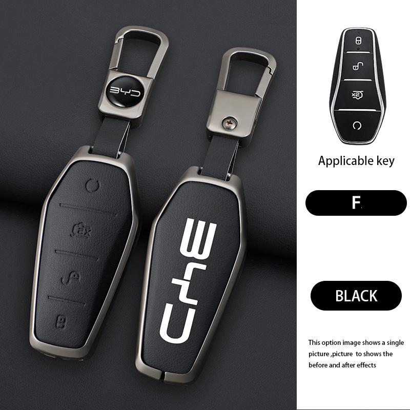 

Interior Mouldings Alloy Car Key Case Cover Shell For BYD Song Plus Atto 3 Han EV Tang DM Qin Seal Dolphin Remote Fob Holder Key
