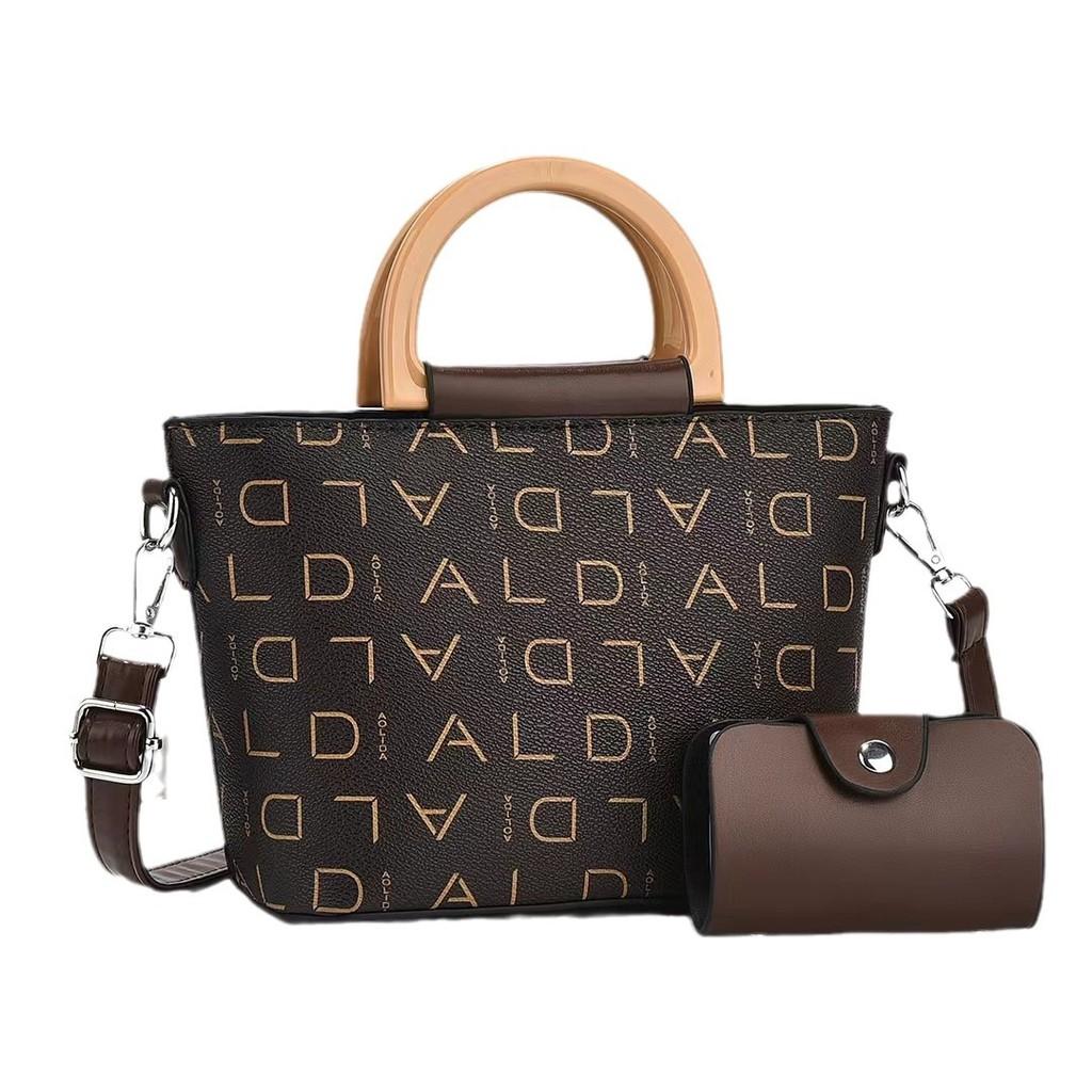 Trendy Floral Print Tote Bag Stylish Shoulder Bag Chic Crossbody Bag For Daily Use Style One
