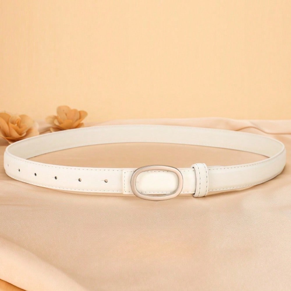 New Women's Thin Plate Buckle Belt, Jeans Belt, Women's Versatile Belt