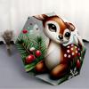 1 Stück Winterhirsch Automatischer Faltregenschirm Kompaktes 8-Rippen-Design, Langlebiger Eisenrahmen für Reisen, Outdoor, a0920084