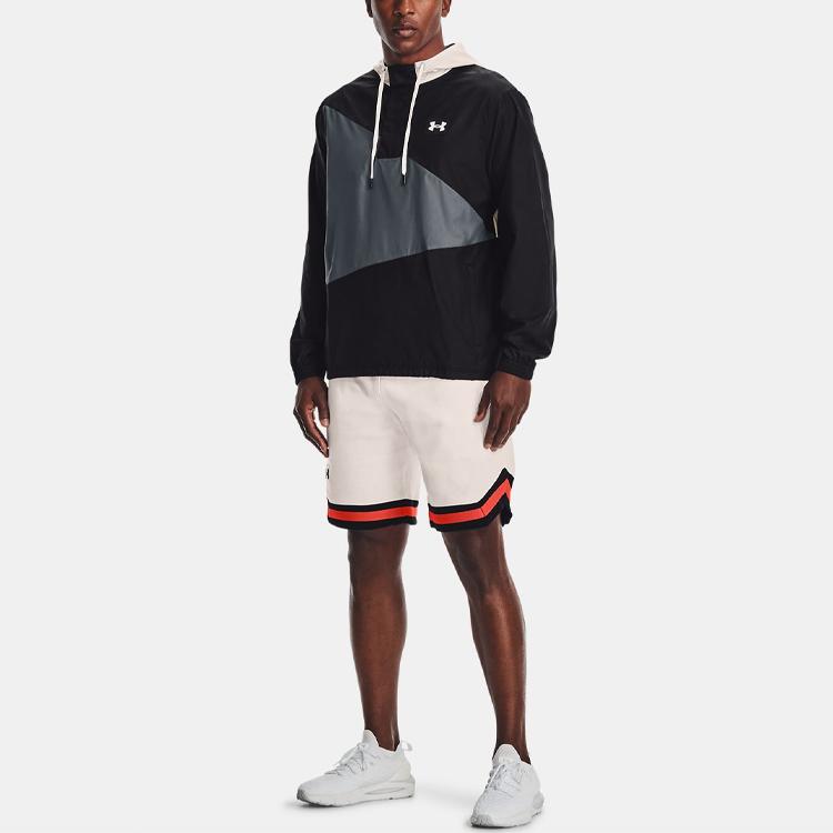 Under Armour Crest Anorak Casual Woven Color Block Training Jacket Men Jackets Black 1361614-001