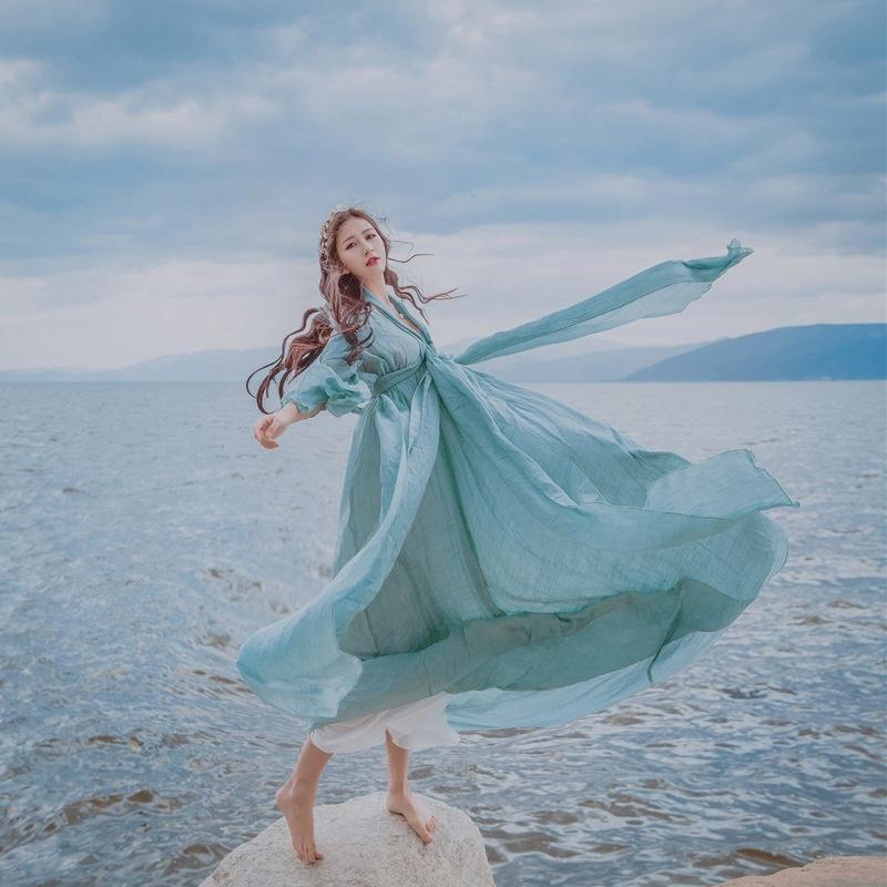 Buy Womens Fairy Medieval Dress Victorian Prom Gown Steampunk Frock Flare  Sleeve Linen Beach Holiday Wear at affordable prices  free shipping, real  reviews with photos  Joom