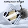 For Galaxy Flip5 5G Luxury Leather Tempered Glass Film Case for Samsung Galaxy Z Flip 5 Flip5 Hinge Protection Cover Capa