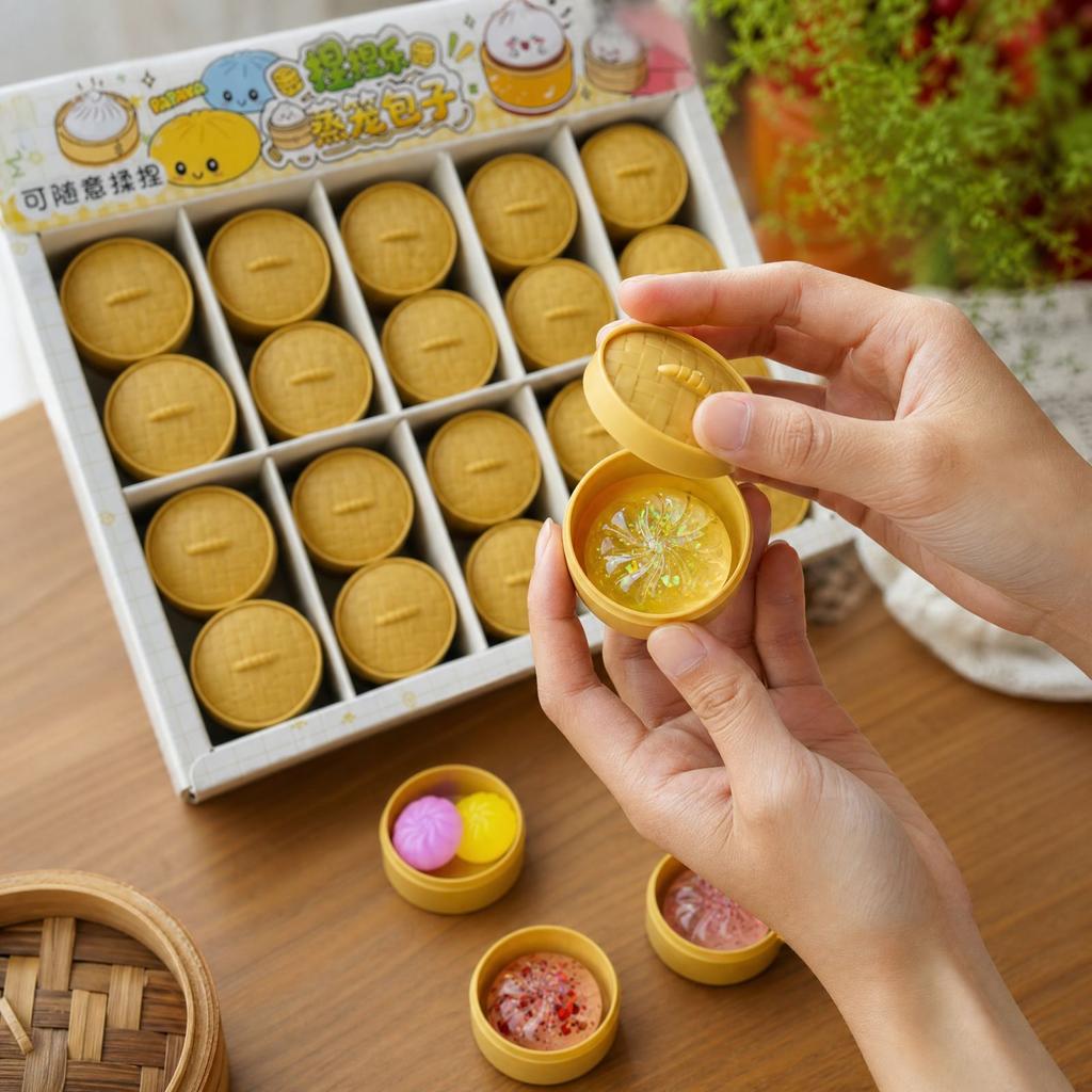 Steamed Bun Toy, Fun Gift for Kids and Adults, Collectible Party