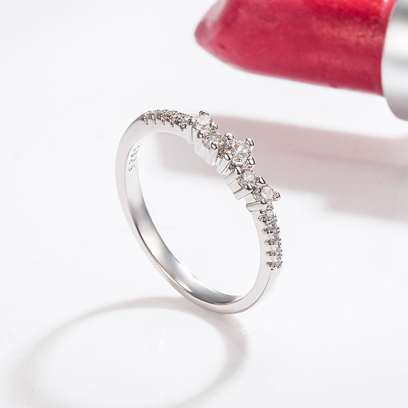 Lindon – bague classique en alliage de cuivre et Zircon, bijoux pour dames, cadeau de fête de promesse de mariage