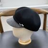 Autumn and Winter Pearl Wool Newsboy Hat Women's British Retro Leather Brimmed Octagonal Hat Shows Small Temperament Bere Cap