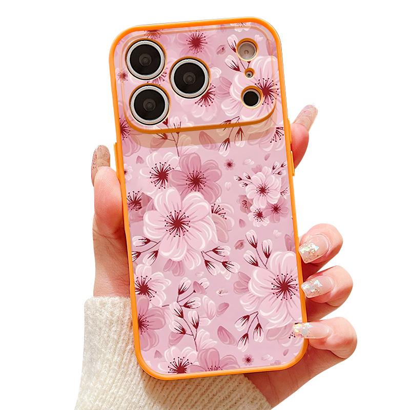 Magnetic For Magsafe Case For iPhone 17 Pro Max Full Screen Peach Blossoms Skin Feeling Cover For iPhone 16 15 14 13 Pro Max