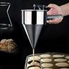 New Multi-Caliber Stainless Steel Funnel Dispenser Stand Cupcakes Baking Maker Tools Kitchen Accessori Pancake Batter Dispenser