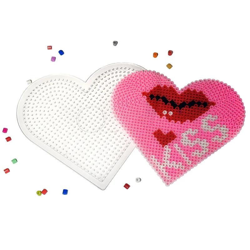 Fuse Beads Boards 5mm Large Clear Plastic Pegboards for Kids Craft Beads Pixel Puzzle Pegboards Creative Handmade Craft Toy Gift