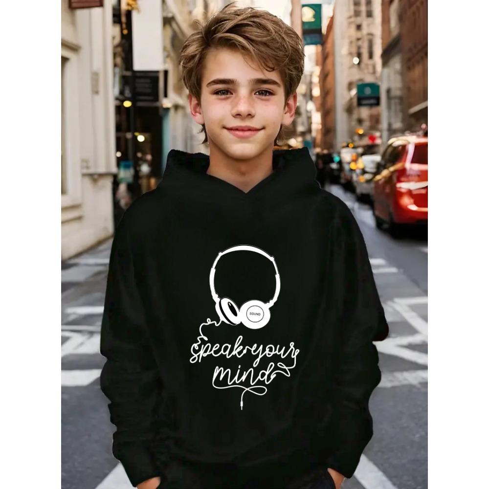 

Повседневная и модная толстовка с капюшоном для мальчиков на осень 100