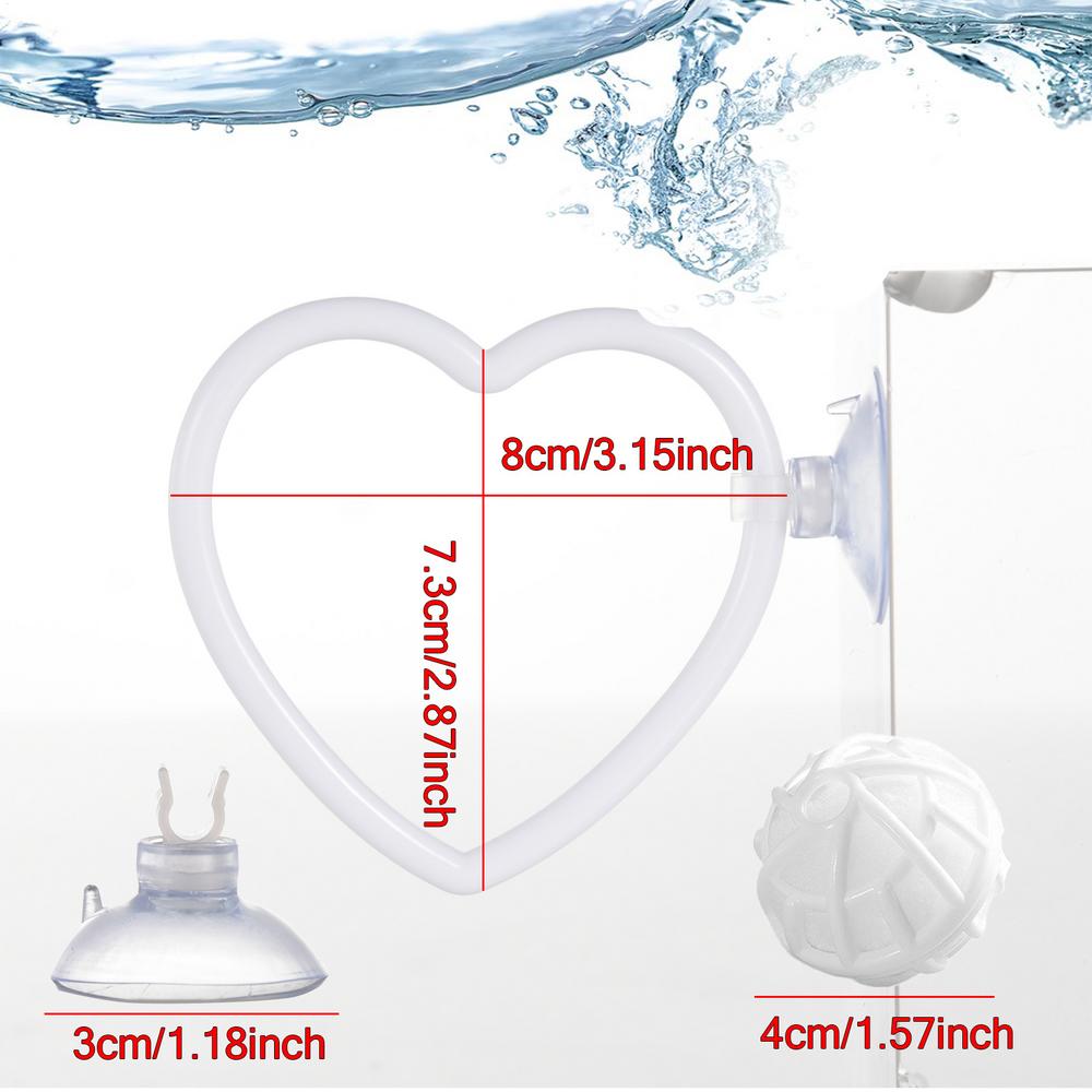 Betta Exercise Rings Working Out Reduces Boredom Round Pet Fish Enrichment Suction Cup Fish Training Ring for Fish Tank Decor