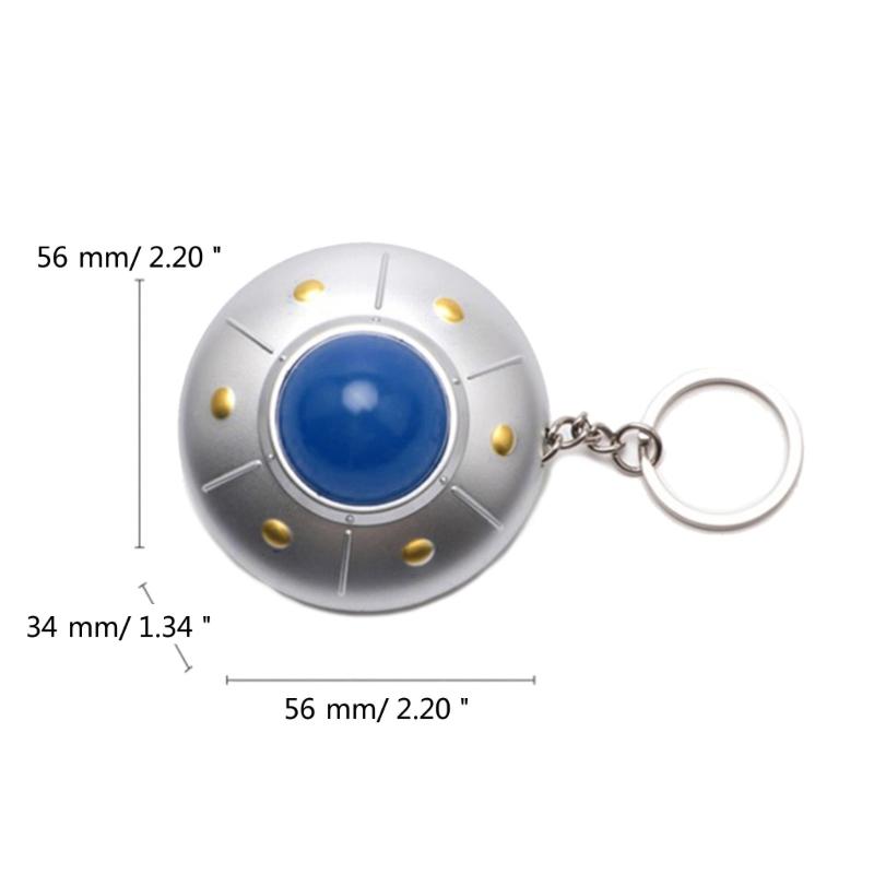 Portachiavi Ornamento UFO Carino Mini Modello Astronave Ciondolo Portachiavi con Luce LED