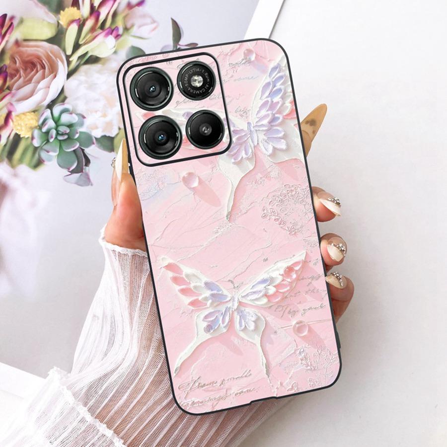 For Motorola Moto G67 MotoG77 Case New Luxury Painted Cover Black Silicone Soft Phone Case For Moto G77 G 67 Back Cover Bumper