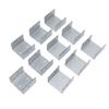 10pcs Timber Post Fasteners U Shape Galvanised Steel Anti Theft Anti Vibration Fence Panel Clamps for Concrete Wood