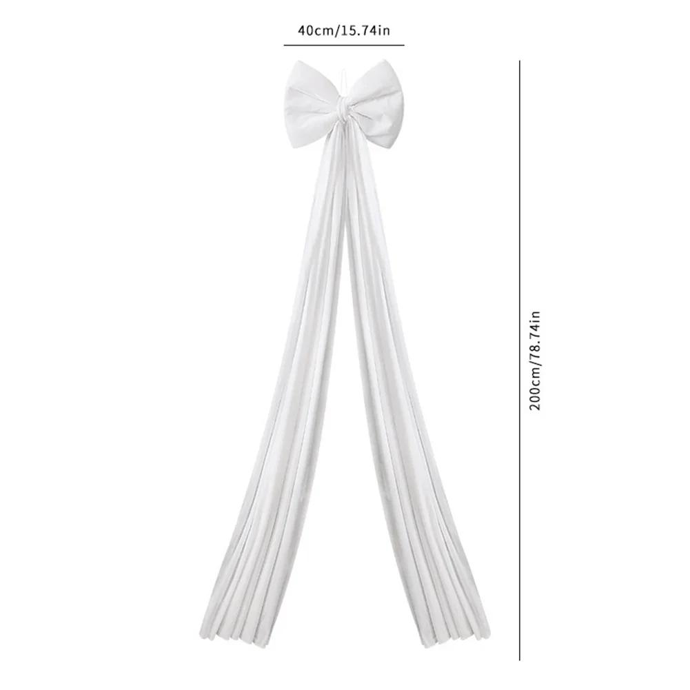 Large Velvet Bow Decoration for Christmas Tree and Garland in Burgundy Dark Green Red and White 15 74 by 78 74 inches