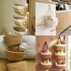 Farmhouse Wall Hanging Storage Basket With Three Layers For Dorm Room Organization
