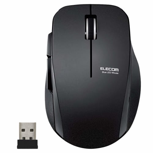 ELECOM Wireless Mouse Quiet 5 Buttons M Size Black M-FBL01DBXSBK