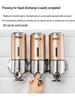 Wall-Mounted Stainless Steel Manual Soap Dispenser for Bathroom