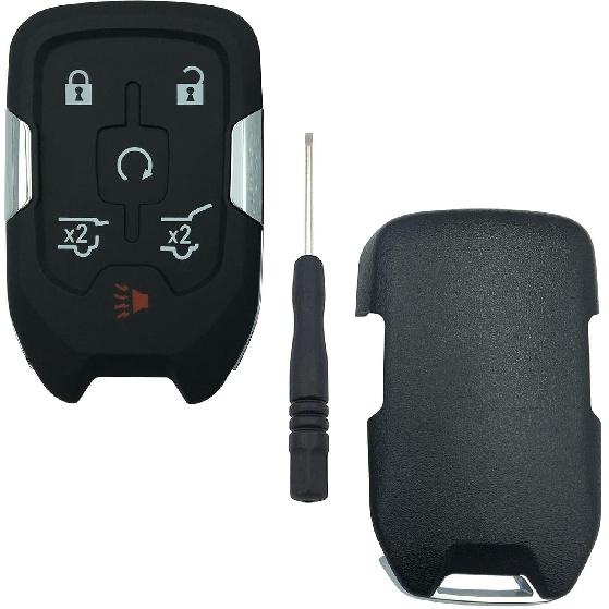 Remote Car Key Fob Cover Case fit for 2015 2016 2017 2018 2019 2020 Chevy Tahoe Suburban/GMC Yukon Keyless Entry Key Fob Shell (Style D)