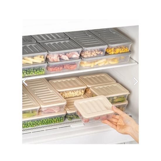 18 Pcs Colorful Refrigerator Organizer Freezer and Microwave Storage Container 2x2400-4x1200-4x1170-8x600 Ml