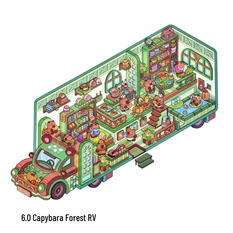 Senyou 6.0 RV 2.5D Miniature Scene Landscaping DIY Sticker