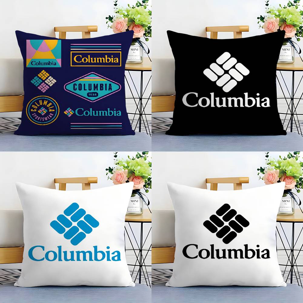 Pillow Case Sofa Living Room Bedroom Double-sided Printing Classic C-Columbia Square Cushion Nap Time Pillow Case