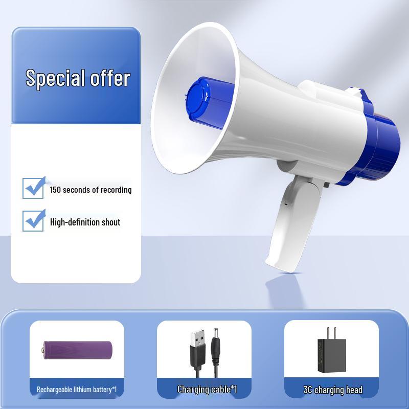 Compact Handheld Megaphone with Recording for Outdoor Promotion