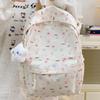 Schoolbag Cute Schoolbag Ins Small Fresh Student Floral Backpack Girl Large Capacity Versatile College Backpack