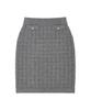 Rene J Tweed Midi Knit Skirt