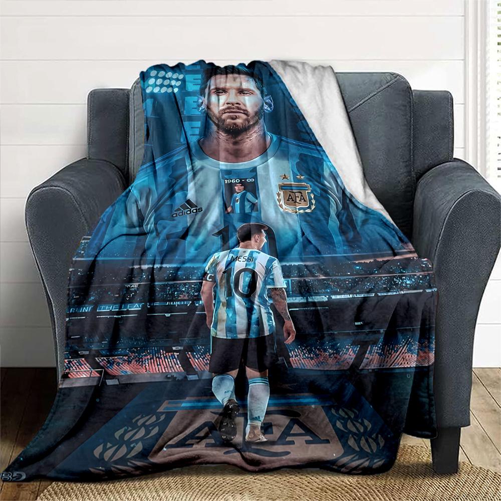 Soccer Player Action Blanket Warmthful Decor Great for Picnics Seaside Bed All-Season Use Stylish Decor Gifts For Family Or Friends