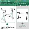 Rxakudedo Keyboard Stand Casters Keyboard Stand Z Shape Adjustable with Slide Rail Easy to Operate (White)
