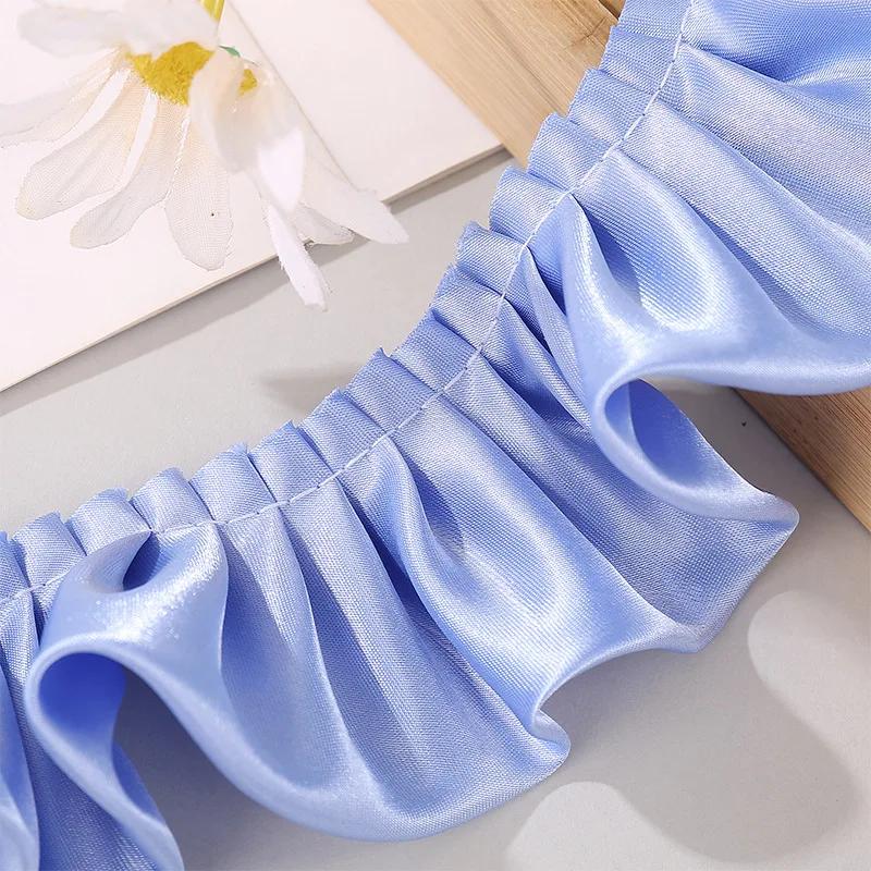 30meter Double Satin Wavy Ribbon leaf 55MM Chroma Colorful Skirt Lace Bows DIY Handmade Hair Accessories Gown Material