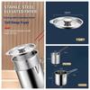 Stainless Steel Deep Fryer Pot Oil Filtering Pan Deep Pot Design Frying Pan Set Pour Spout Heat Resistant Handle Fryer Pot Set