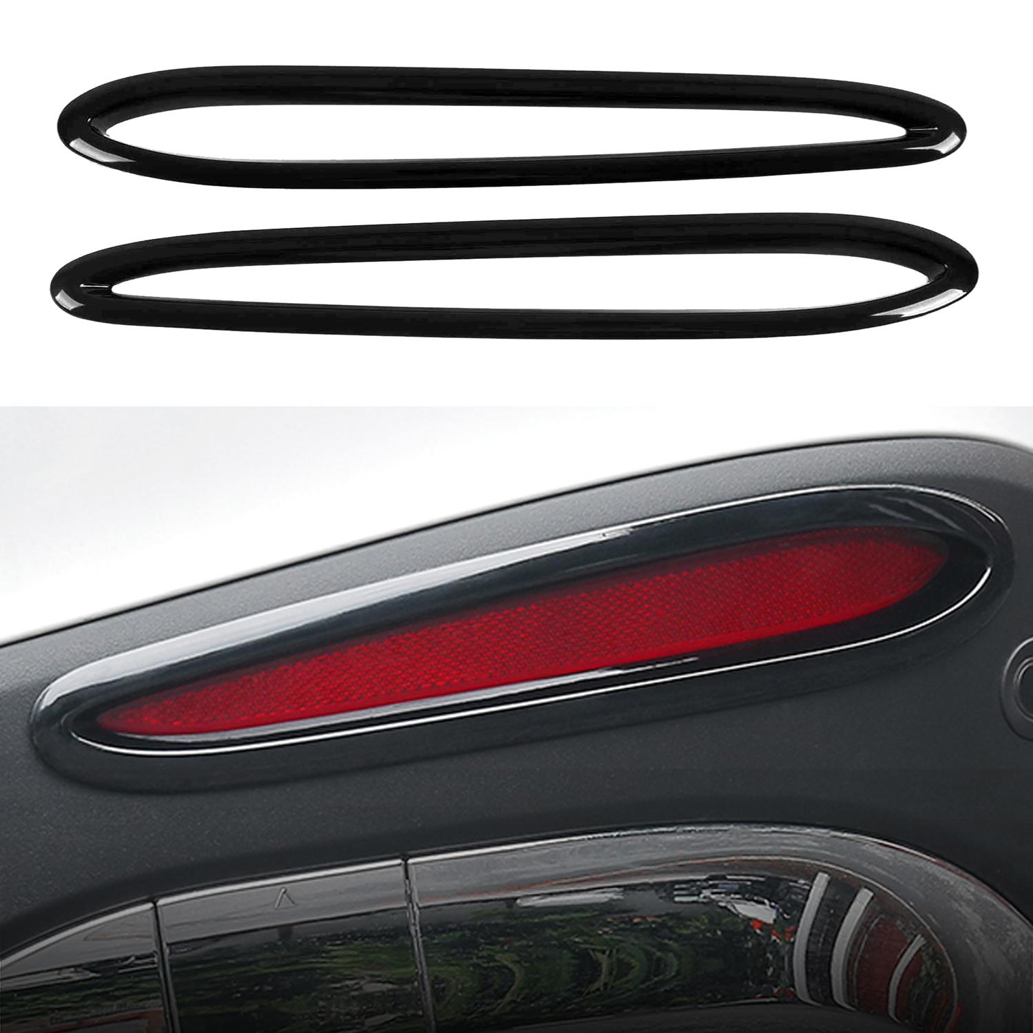 For Mercedes-Benz GLC X254 C254 -2024 Car Accessories ABS Rear Fog Light Lamp Decor Cover 2pcs Glossy Black