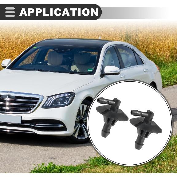 

Motoforti Windshield Wiper Washer Nozzle Spray Jet, for Dodge Sprinter 2500 Base 2.7L L5 2003-2009, Plastic, 5125061AA, Black, 2pcs